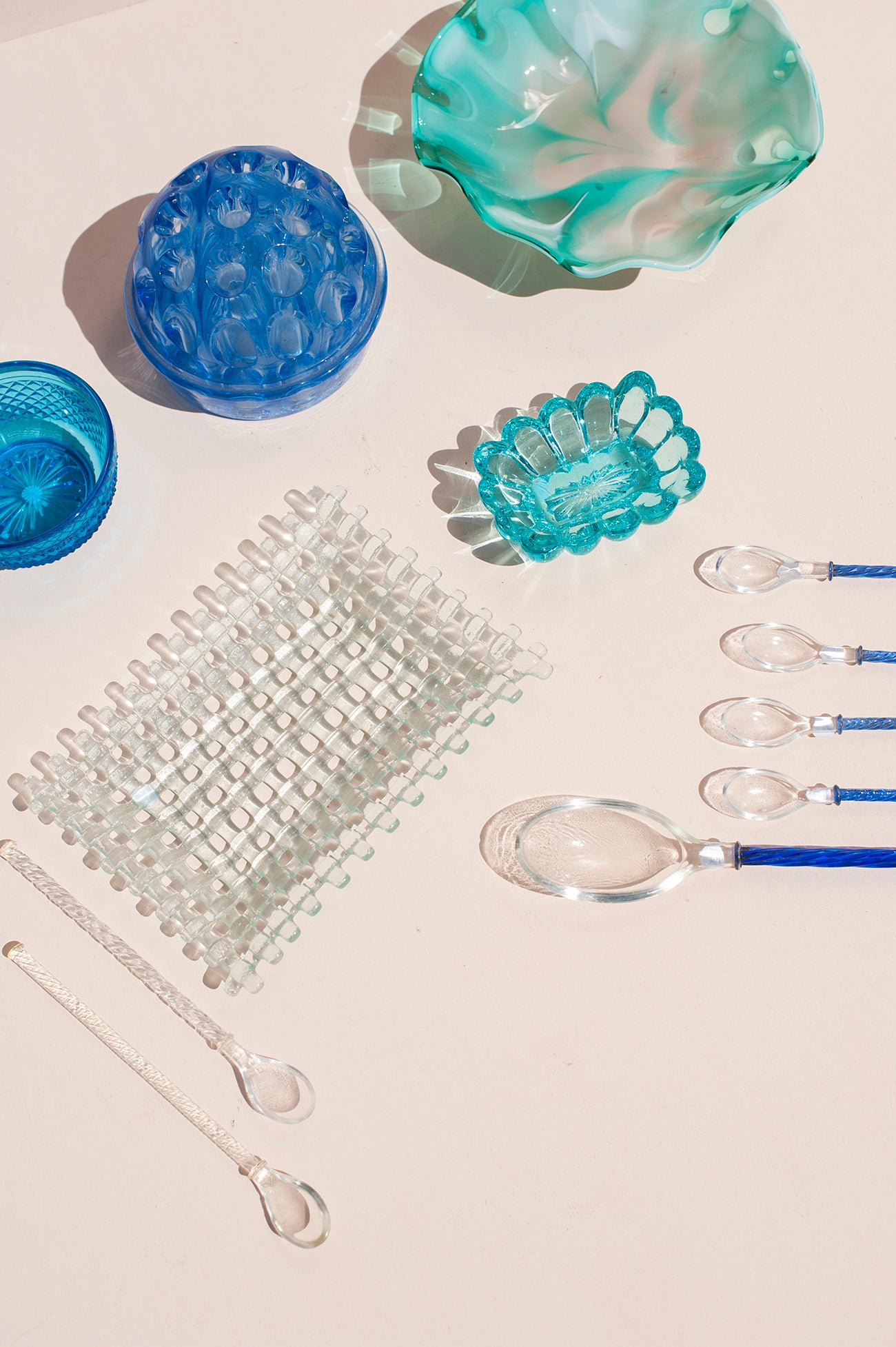 Colheres de Vidro Transparente